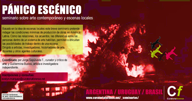 PNICO ESCNICO. seminario sobre arte contemporneo y escenas locales. marzo y abril 2016. Argentina, Brasil y Uruguay