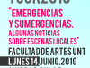 Emergencias y Sumergencias: algunas noticias sobre escenas locales. TucumÃ¡n, Argentina